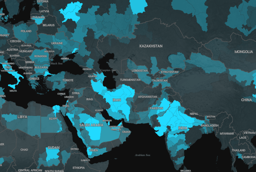 The World Water Map, created by the National Geographic Society in cooperation with Utrecht University and Esri, illuminates global freshwater supply and demand, mapping the world's water shortages.