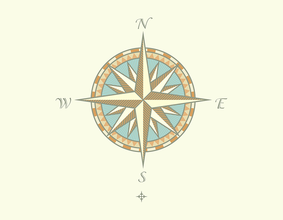 How to Draw a Compass Rose  Compass drawing, Compass rose, Compass rose art