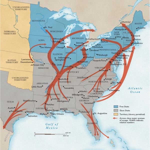 Avenues of Escape on the Underground Railroad