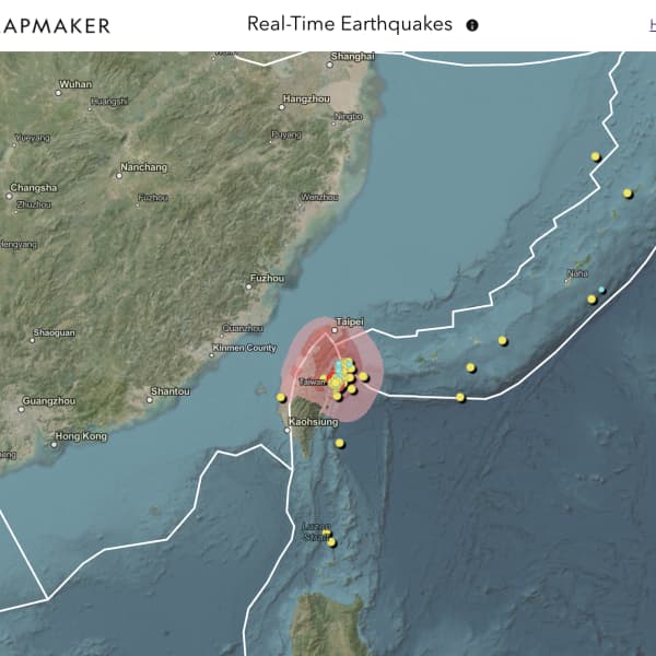 MapMaker: Earthquakes and Shake Intensity (Last 30 Days)