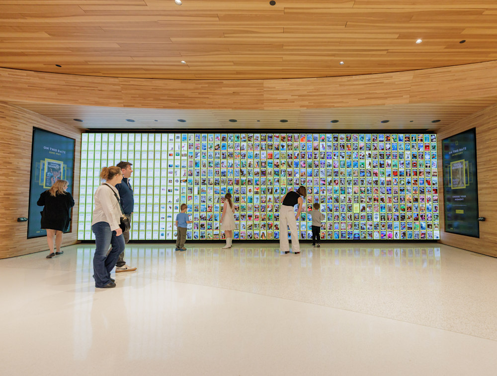 The Magazine Gallery at the National Geographic Museum.
