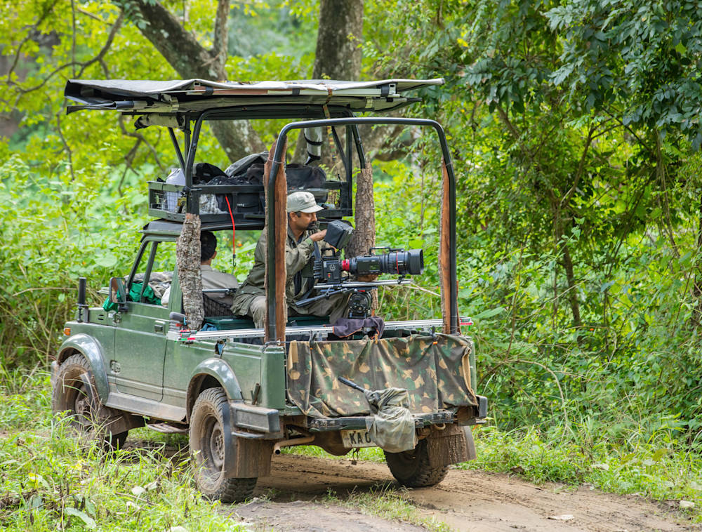 Sandesh Kadur and the Suzuki out in the field.