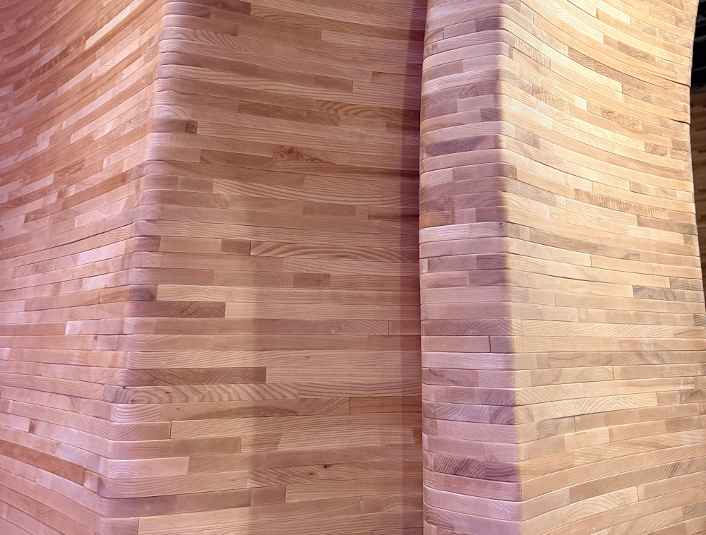 Close up of the millwork in the Pavilion.