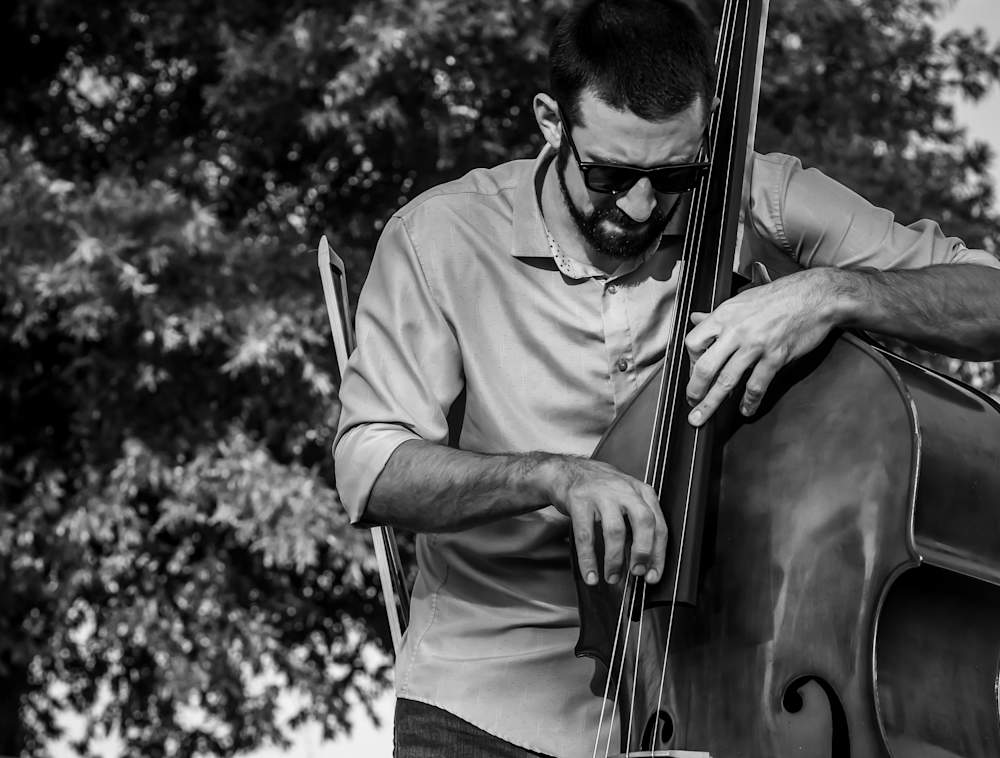 A black and white photo of Ed Hrybyk Quartet.