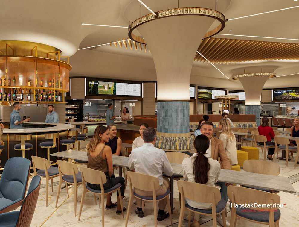 Rendering of the Explorers Eatery at the National Geographic Museum.