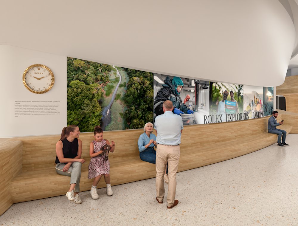 Rendering of the Rolex Explorers Landing at the National Geographic Museum.
