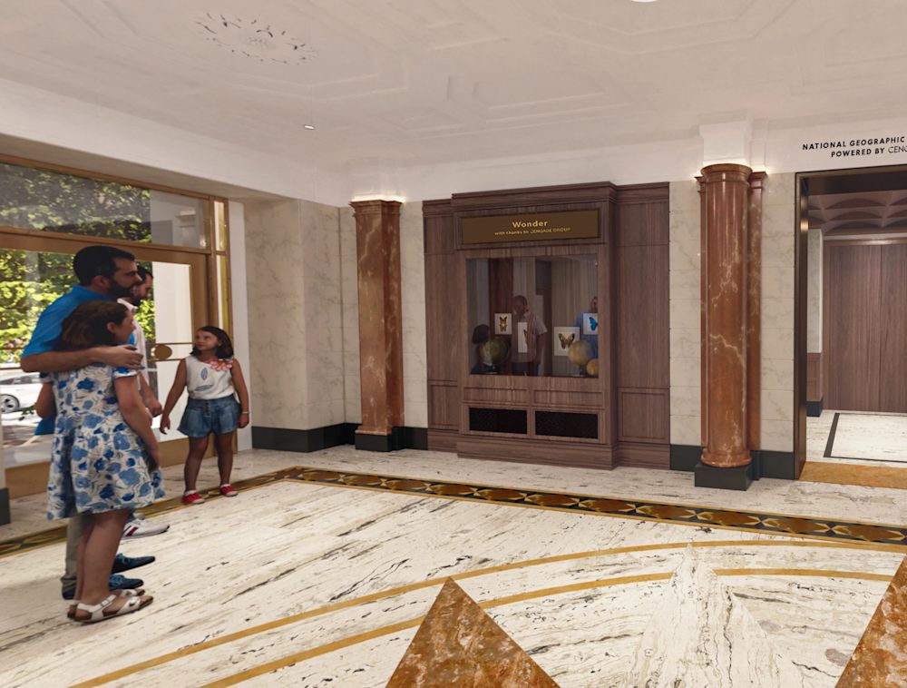 Renderizado del Centro de Aprendizaje de National Geographic.