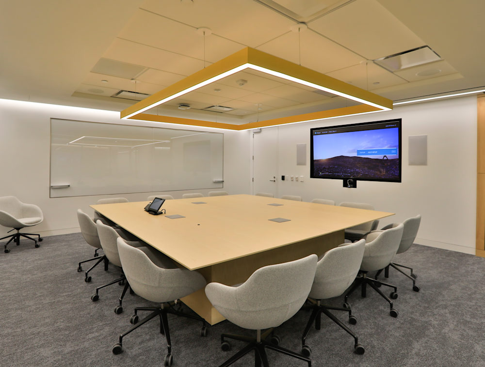 A meeting room in the conference center.