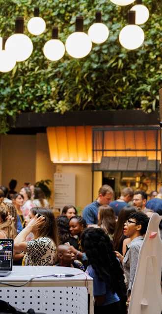 A DJ performing at an event.