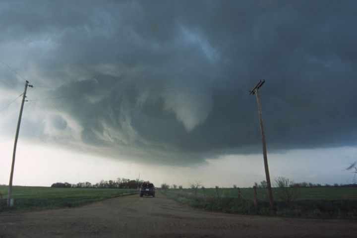 Picture of a tornado forming.