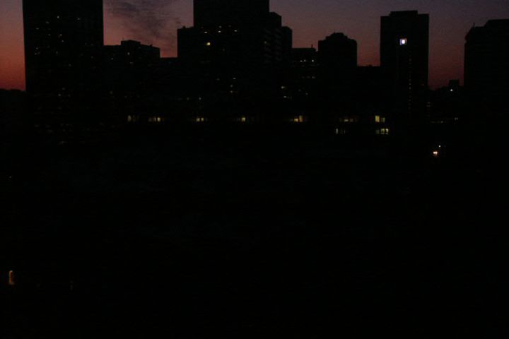 Photo of a skyline during a blackout.