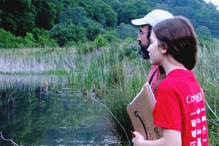 Picture of people at a marsh.