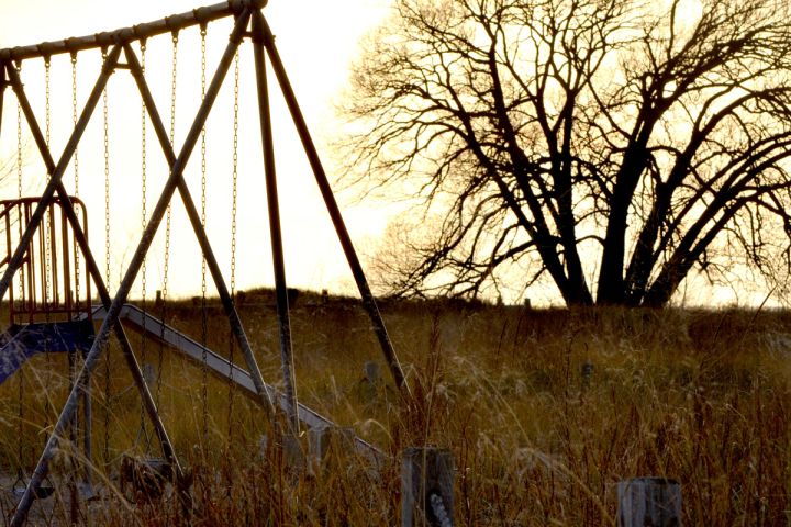 Picture of a swing set.