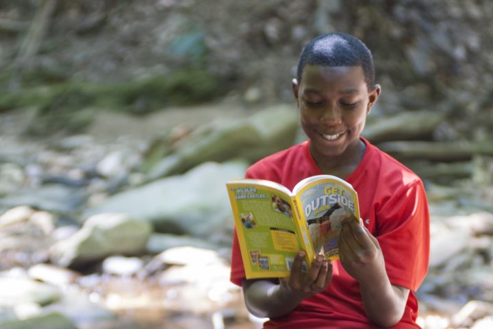 Photographed on location at Potomac Overlook Regional Park in Arlington, Virginia for National Geographic Education & Children's Media (ECM). Model Released. 11-12 year-old students.