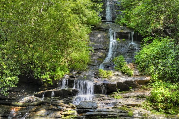 Tom Branch Falls in the Deep Creek Area of the Great Smoky Mountains National Park, North Carolina