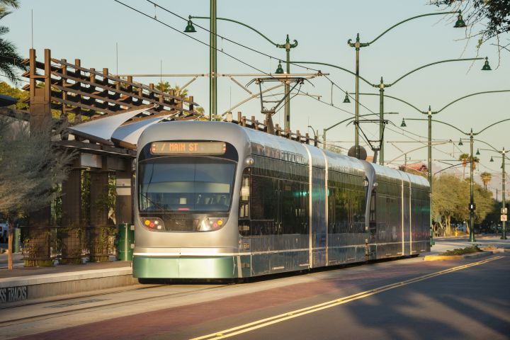 Light rail is a possible solution to helping cities better manage congestion from automobile traffic. Light-rail trains enable more people to travel in tighter spaces, meaning less traffic, and use electricity instead of combustion engines.