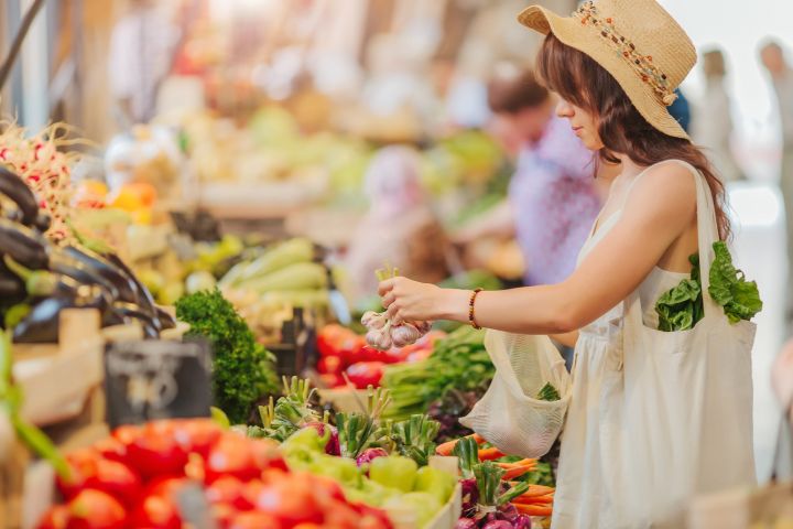 While shopping for eco-friendly products, don't forget to bring a reusable bag.