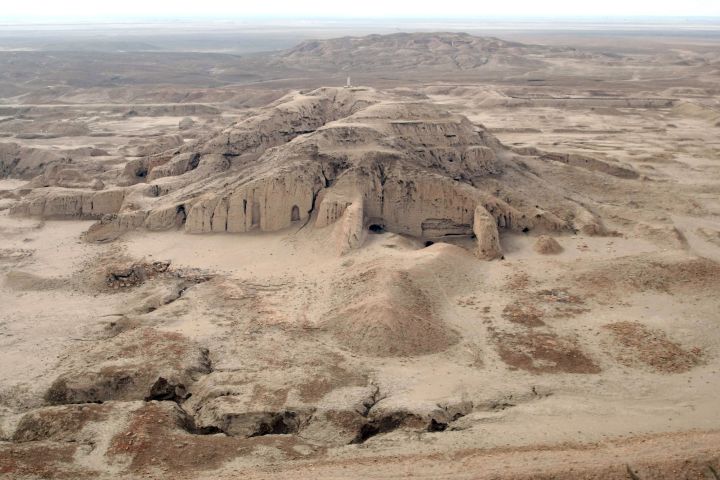 The ruins of the Mesopotamian city, Uruk, was built by the legendary Sumerian King Gilgamesh.