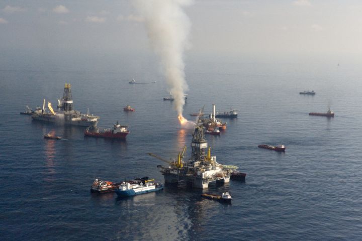 In April 2010, an explosion on BP's Deepwater Horizon oil rig killed 11 workers and spilled almost half a billion liters in the Gulf of Mexico.