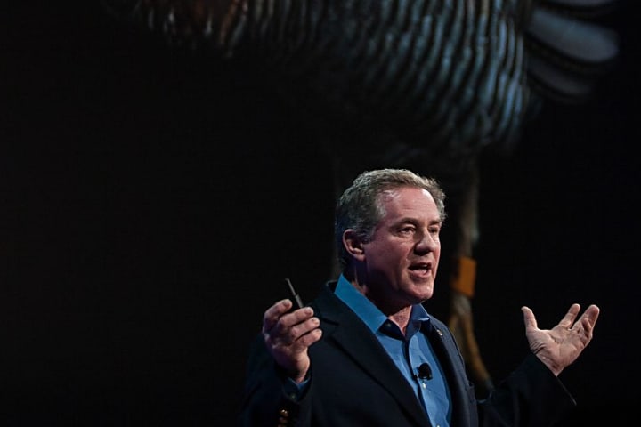 National Geographic Explorer Joel Sartore talking at Explorers Festival.