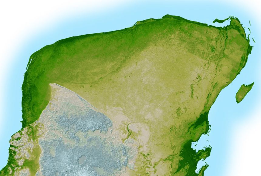 yucatan asteroid impact map