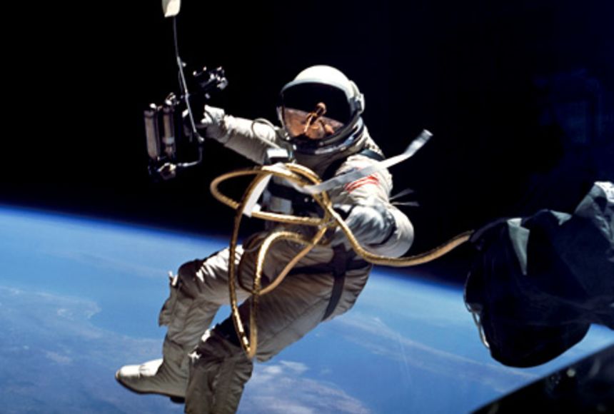 Ed White performs first U.S. spacewalk