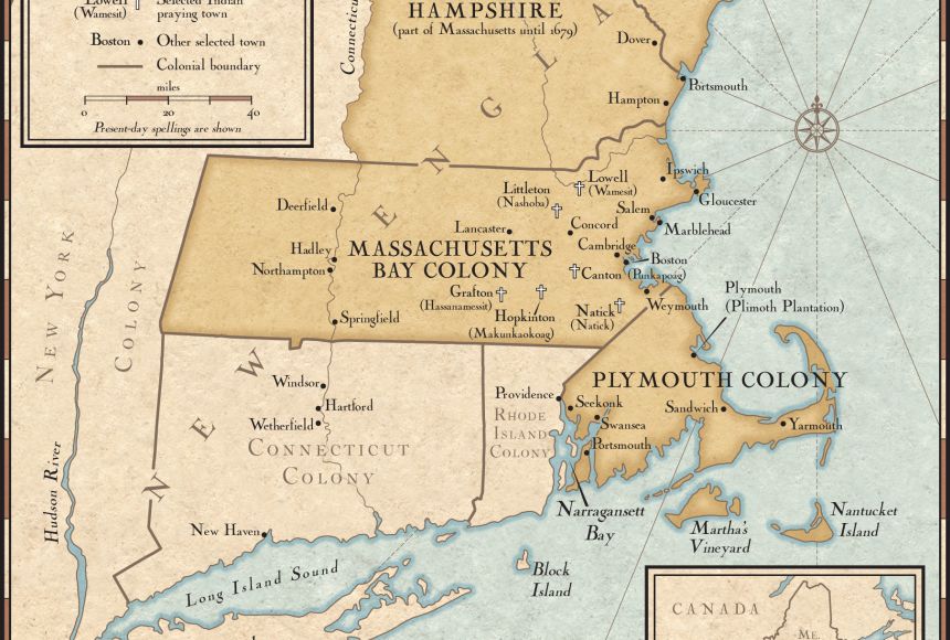 New England Colonies in 1677