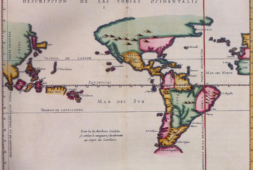 On this day (June 7, 1494), Spain and Portugal divided the world between  the two nations - Vivid Maps