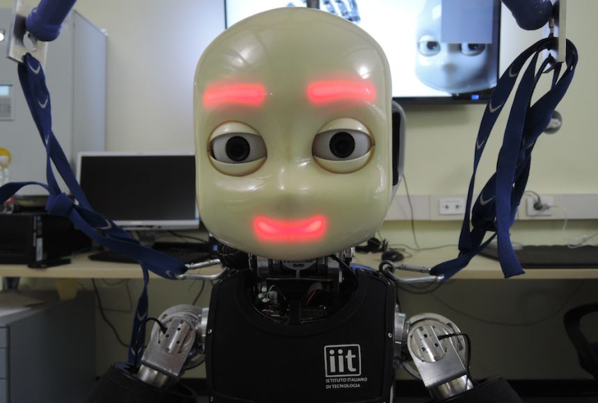 Photo of a robot's face