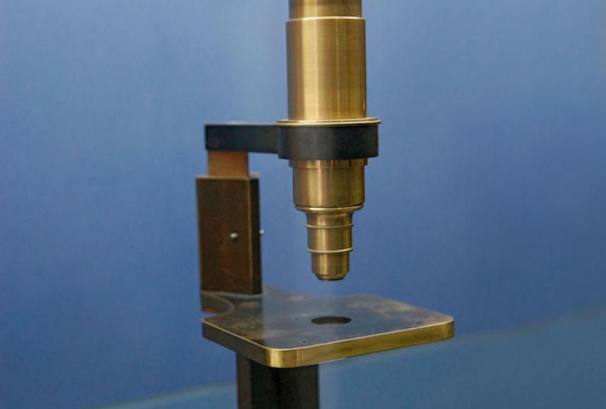 Though modern microscopes can be high-tech, microscopes have existed for centuries – this brass optical microscope dates to 1870, and was made in Munich, Germany.