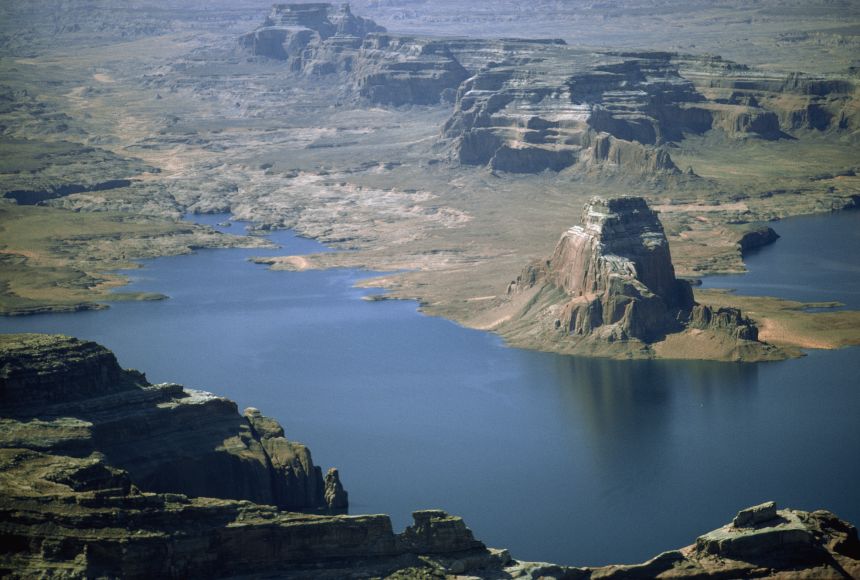 Lake Powell in Utah. Lakes are one of the many forms of freshwater resources we have.