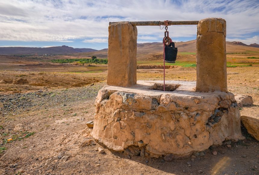 An old well located in the Moroccan desert. Groundwater has been an extremely important source of water for many years, especially in arid climates.