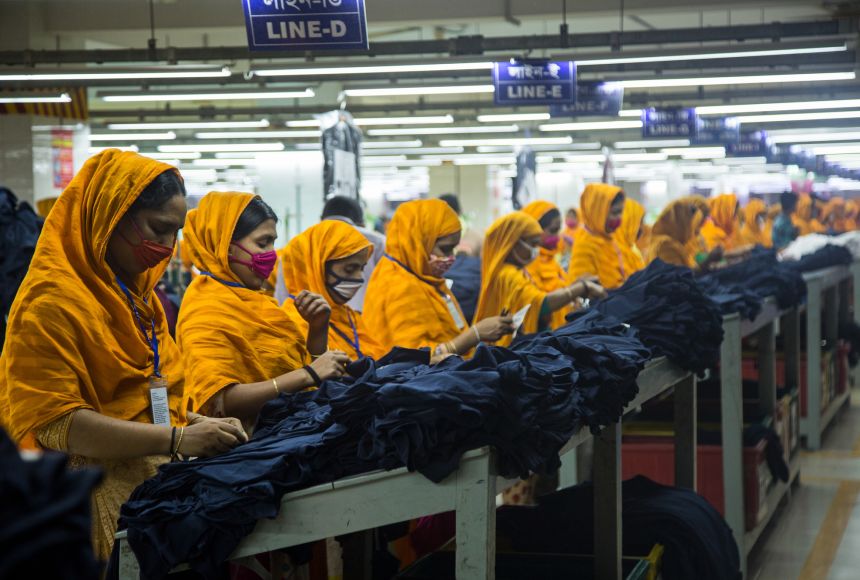 The garment industry in Bangladesh makes clothes that are then shipped out across the world. It employs as many as four million people, but the average worker earns less in a month than a U.S. worker earns in a day.