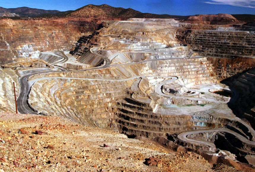 Throughout history, minerals, like copper, have been extracted from the earth for human use. It is still mined in places like this open-pit mine outside of Silver City, New Mexico, in the United States.