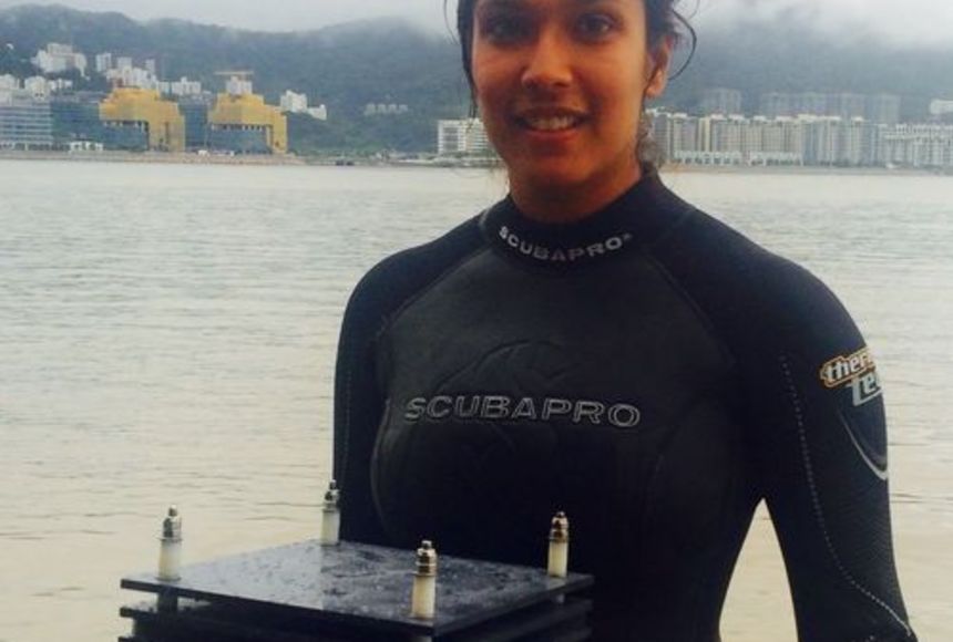 Archana Anand is not only a marine biologist but a certified diver. She studies coral health around the densely populated region of Hong Kong.