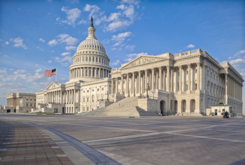 The United States Capitol Building houses both chambers of Congress. The primary responsibility of the Senate and the House of Representatives is to create and pass legislation.