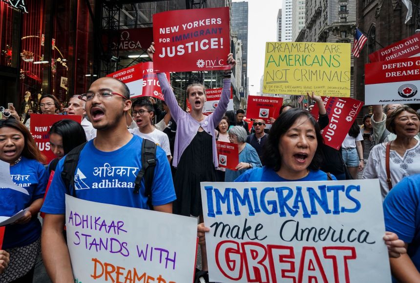 Protesters have often been the catalyst needed for change. This group is protesting in support of the Deferred Action for Childhood Arrivals (DACA) Act.