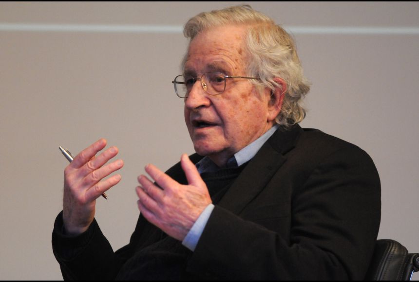 American linguist Noam Chomsky theorizes the reason human languages have many commonalities is because the brain is “pre-wired” to understand language in a specific way.