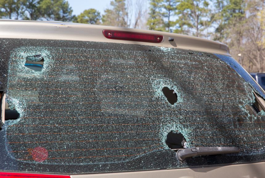 Hail is supercooled water, which is refrozen in the atmosphere, before falling back to the ground as a sizable ice ball. Hail can cause severe damage to life and property, like this minivan windshield.