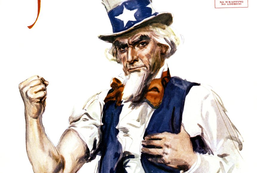 Uncle Sam has been a long standing symbol of American patriotism. His image has been used by the United States government in a number of different ways, from stamps and military recruiting posters to magazines and newspaper cartoons.