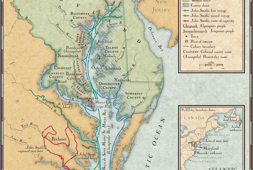 13 colonies physical features map