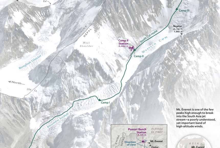 Everest : installation de la plus haute station météo du monde