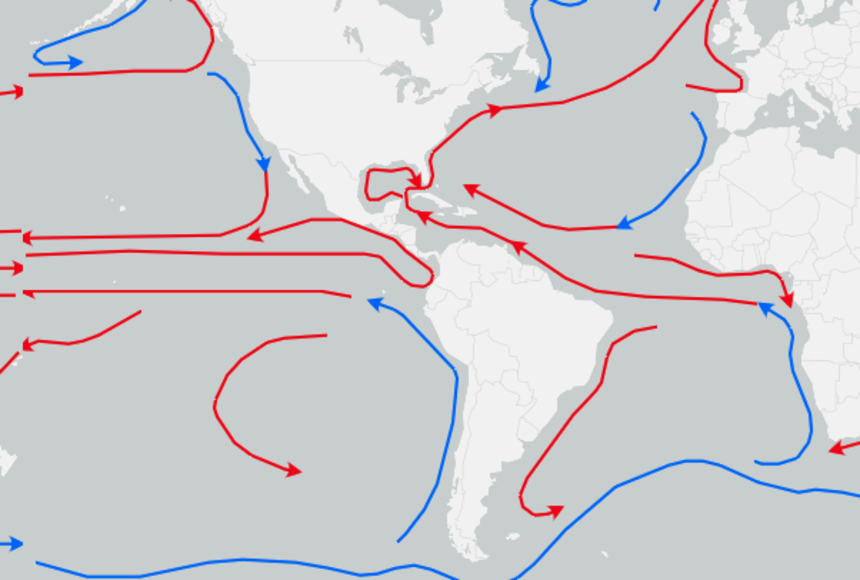ocean currents map