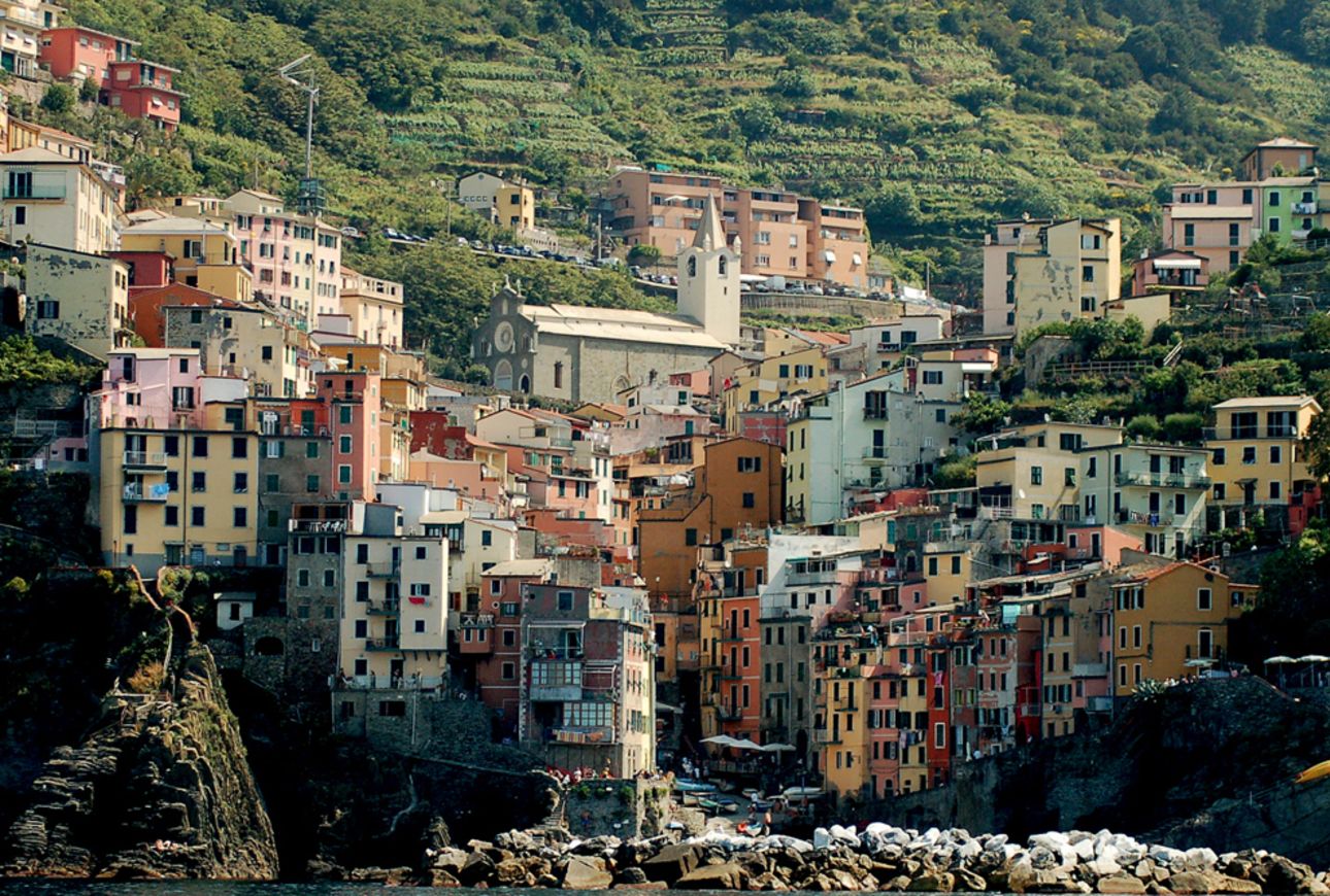 Photo:  A coastal city of Cinque Terre, Italy offers great views