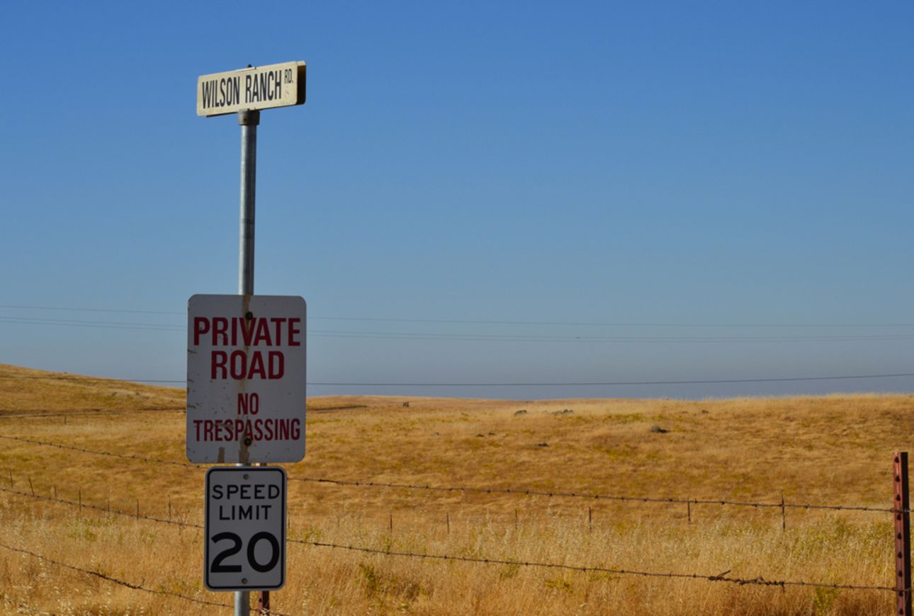 Photograph of roadside sign.
