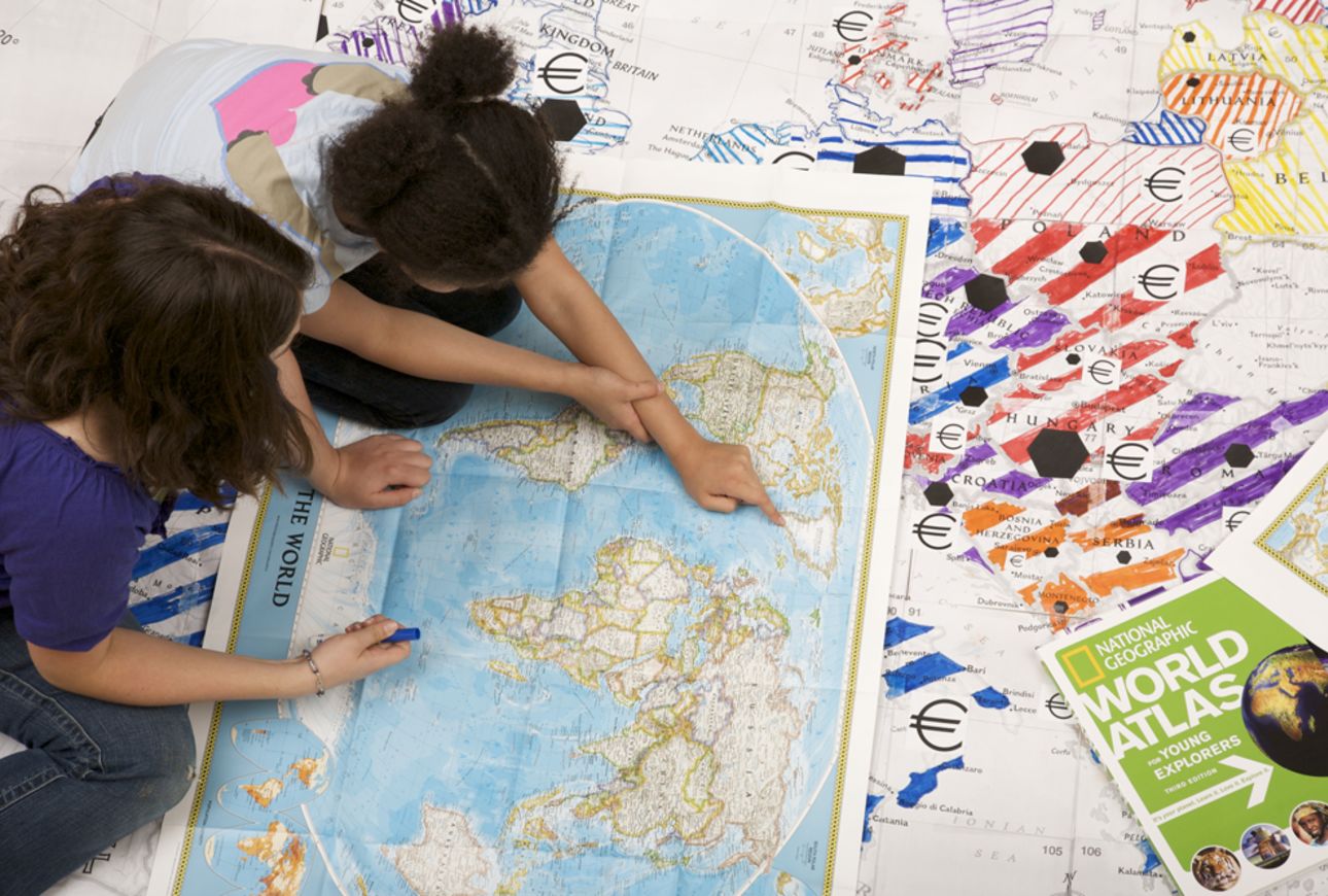 Photo: Mapmaker kits in the classroom.