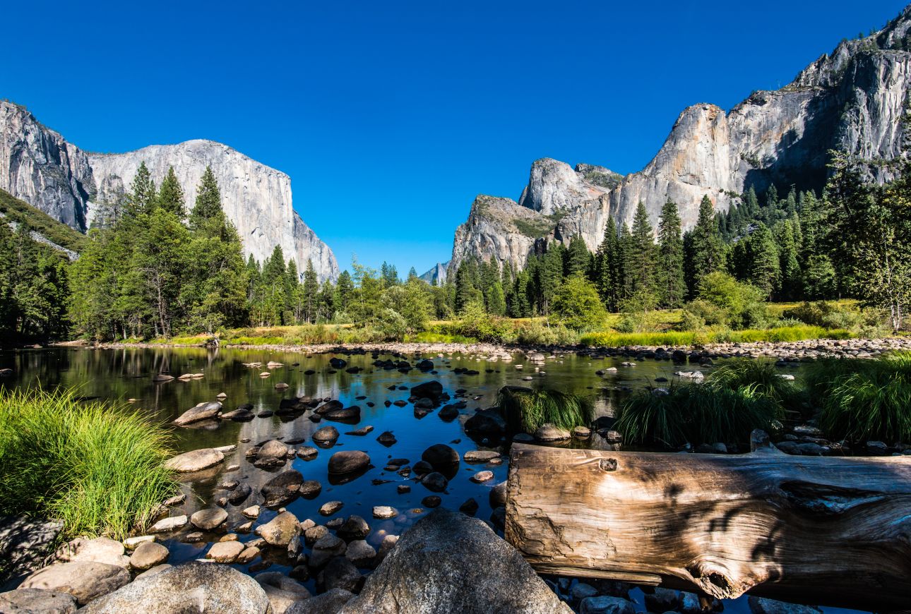 Yosemite National Park, Mountains and Valley view