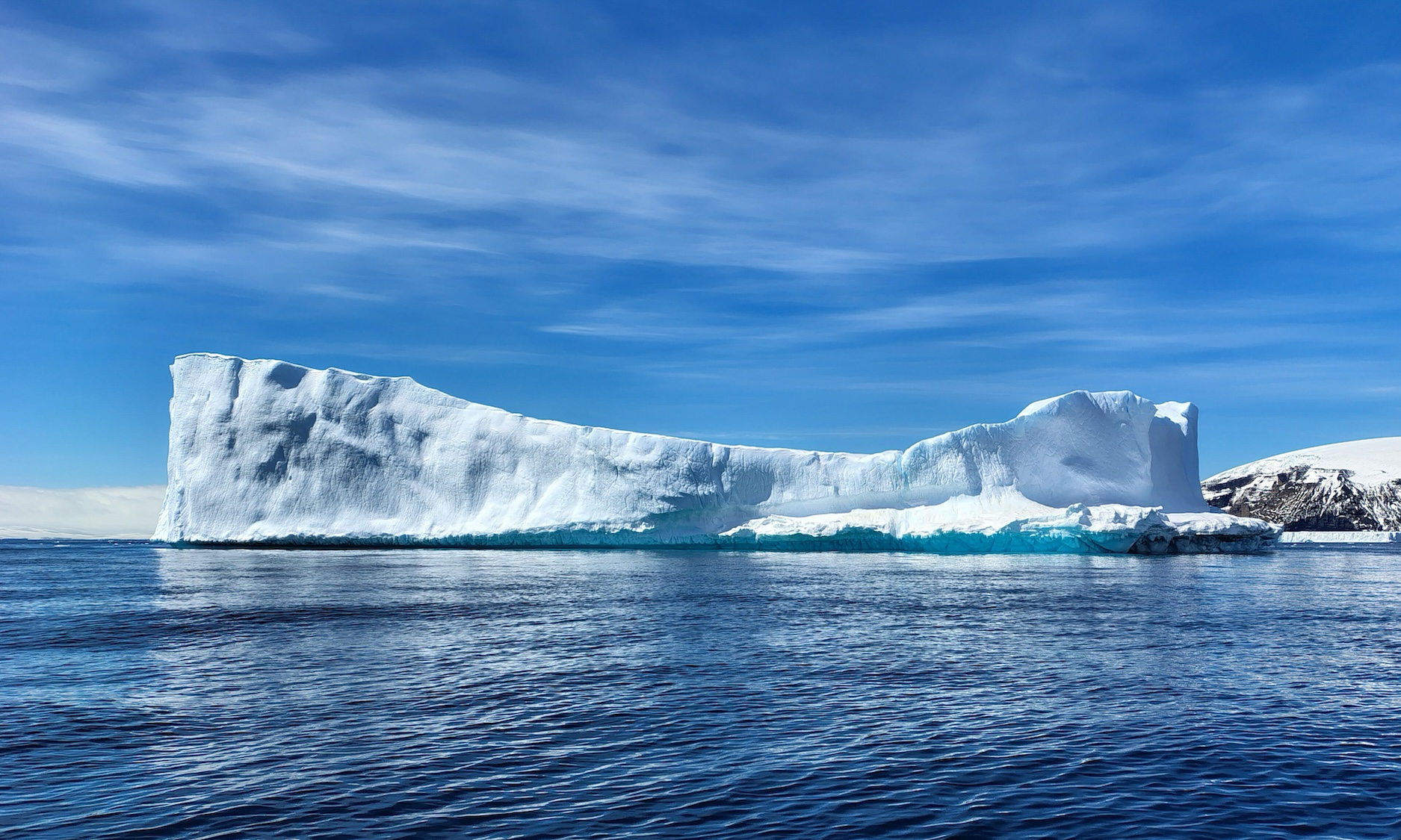 Weddell Sea, Southern Ocean, Antarctica - 2024/12/23: General view of the Antarctic landscape, during the Perpetual Planet Ocean Expedition in the Southern Ocean.