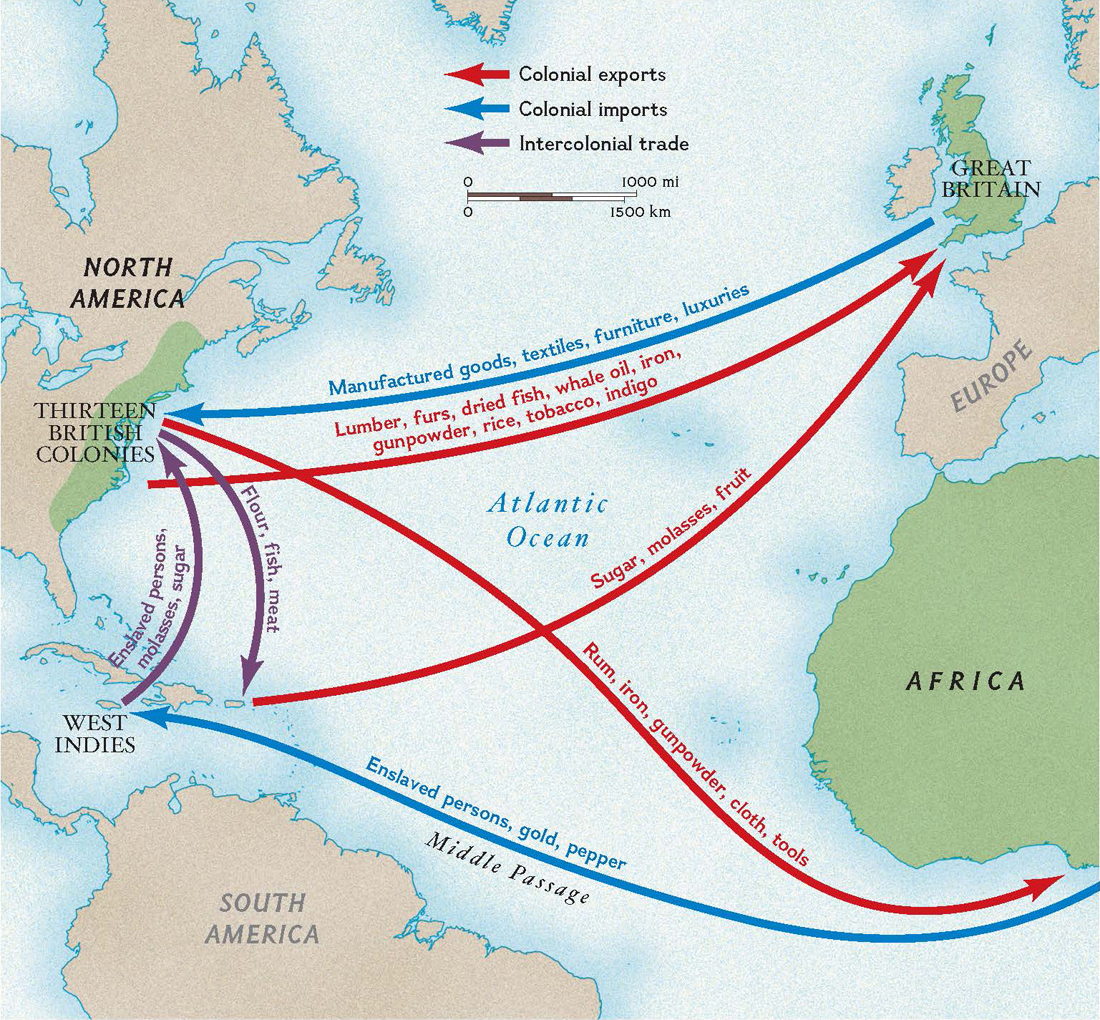 physical map of the southern colonies