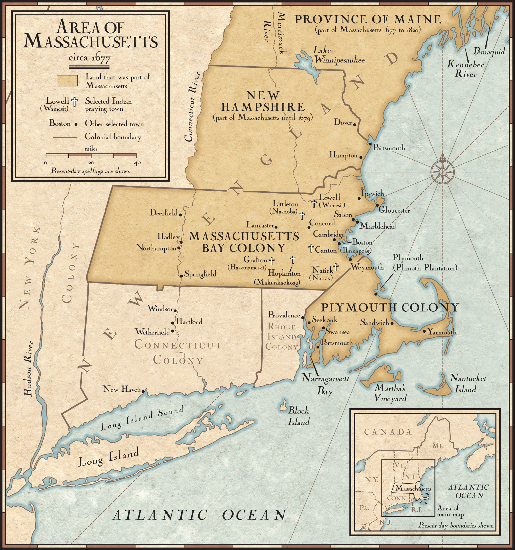 middle colonies map labeled